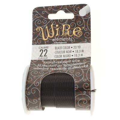 BeadSmith Black 22 Gauge Craft Wire Elements - 20 Yard Spool