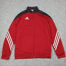 Adidas Mens Track Top Size S Red Full Zip Tracksuit Jacket Small Active