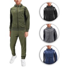 Boy's Hooded Active Running Casual Jogging Kids Toddler Tracksuit 2 Pcs Set