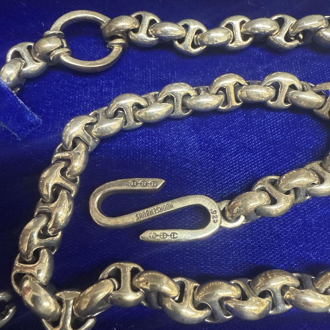 Hoorsenbuhs Sterling Silver 10MM Open-Link Wallet Chain w Hoorsenbuhs Sterling Silver 10MM Open-Link Wallet Chain w