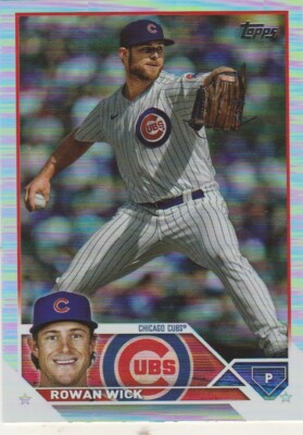 2023 TOPPS UPDATE ROWAN WICK P CUBS #US170 SILVER RAINBOW FOIL SP HOT!