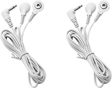 2 Pack TENS Wires Electrode Wires for TENS Unit 3.5 mm Plug to 3.5mm Snap Button