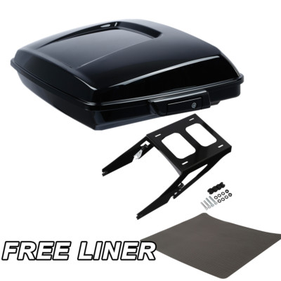 Black Razor Trunk Two-up Mount Rack Fit Fit For Harley Sport Glide 2018-Up