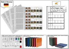 5 LOOK 1-7395-4 COIN COVERS PREMIUM 20 Euro Coin Sets Cyprus Flags 