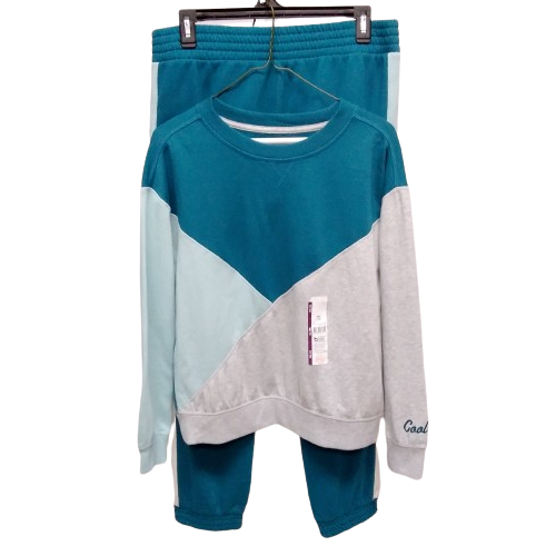 Wonder Nation Mädchen Color Block Vlies Pullover Sweatshirt 2-teiliges Set Gr. XXL (18) - Bild 1 von 9