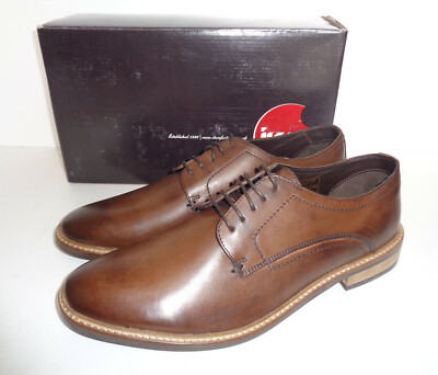 IKON Mens Classic Brown Leather Smart Dress Shoes New Formal