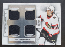 2022-23 UD The Cup Jake Sanderson Foundations Quad Relic RC 68/99 #F-SA Senators