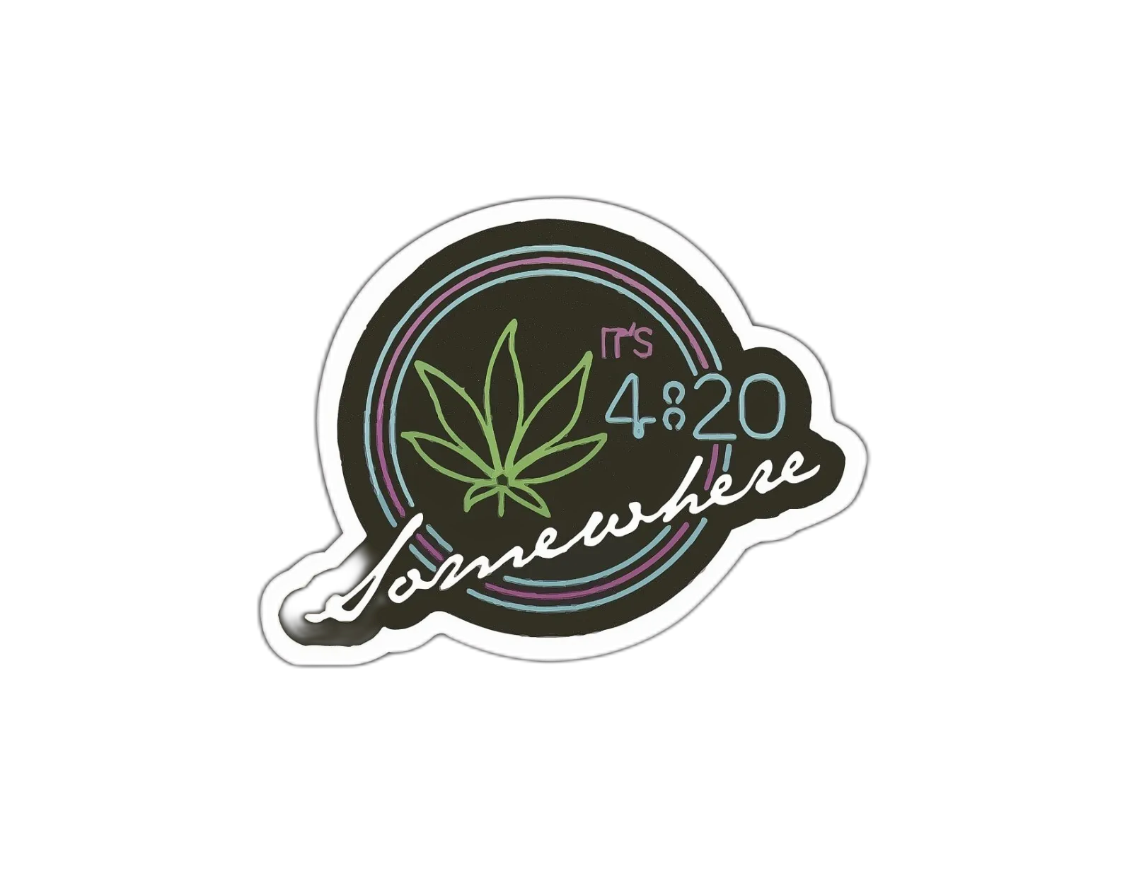 420 Somewhere Vinyl Sticker Decal for Cars Laptops Waterproof