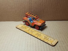 Vintage Tin Friction Fire Engine Jeep D-3 