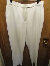 WOMENS INVESTMENTS PETITES WHITE PANTS SIZE 12PR INSEAM 30" WAIST FLAT 16"