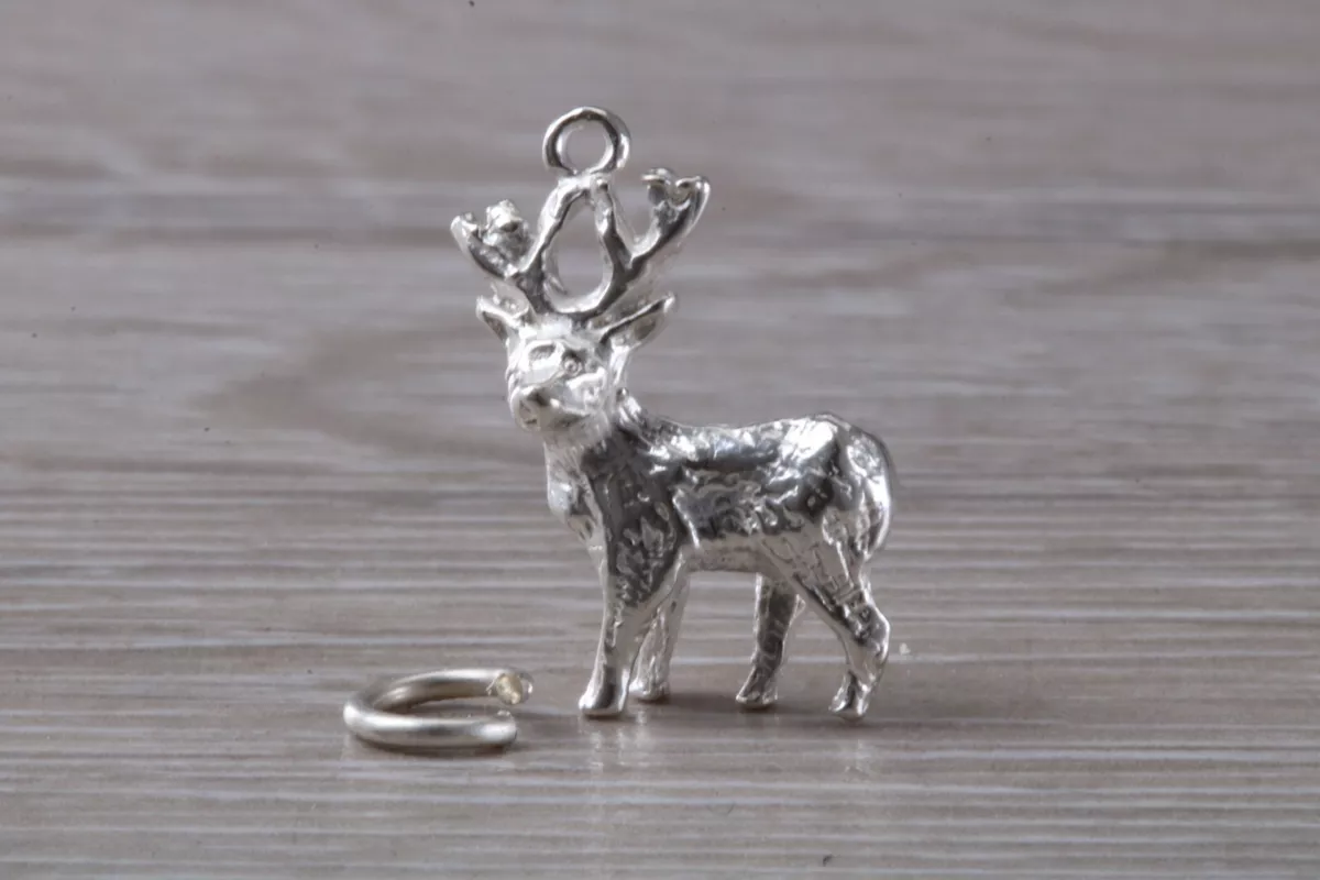 Deer Charm Made From Solid Sterling Silver eBay