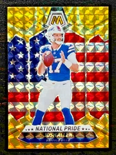 Josh Allen 2024 Panini Mosaic Reactive Yellow Prizm NATIONAL PRIDE Bills #254