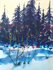 original watercolor painting signed