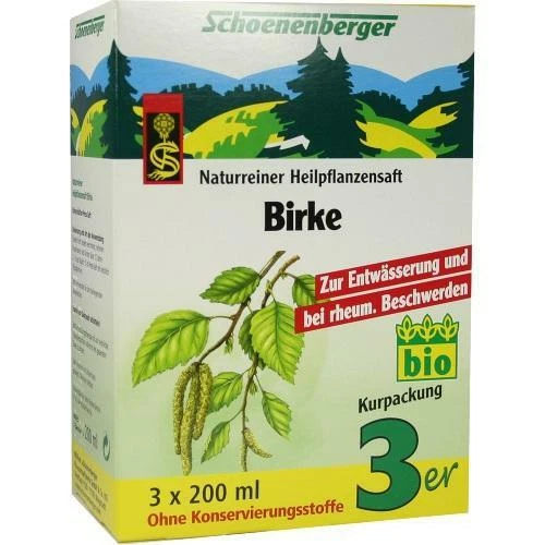 SALUS PHARMA GMBH BIRKENSAFT Schoenenberger Heilpflanzensäfte 3X200 ml PZN 699767