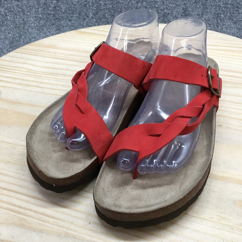 White Mountain Sandal Womens 11M Red Crawford Open Toe Slip On Casual W22715Z - Image 4 of 4