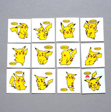 Pokemon Card Bread Deco Chara Seal Sticker Pikachu 12 set Japanese k633