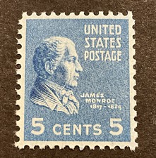 1938 U.S.  5c  James Monroe Presidential  Sc # 810 MNH OG Single Stamp