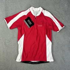 Gore Bike Wear Cycling Jersey Womens Large Red White Short Sleeve Power Lady NEW