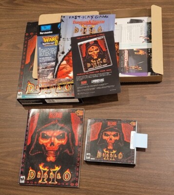 Lot of 3 DIABLO PC CD-ROM Games - Diablo, II, Hellfire V1.0 +