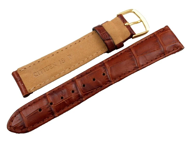 Reloj de pulsera de cuero marrón Citizen Bandas