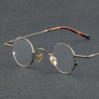 Kleine runde Retro Lesebrille japanisch Metallrahmen 0 bis +6,0 Dioptrien Neu