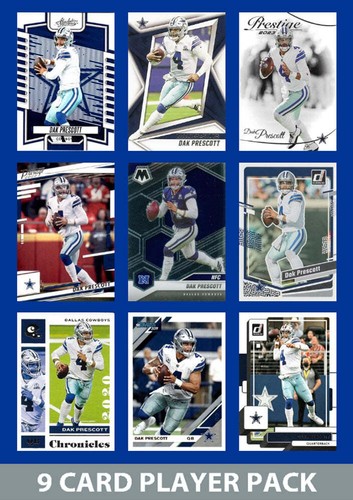 Dak Prescott 9 Card Player Pack 2023 2024 2025 Donruss Panini Score Dallas Cowbo - 第 1/3 張圖片