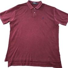 Polo By Ralph Lauren Polo Shirt Mens Large Red Short Sleeve Collared 100 Cotton