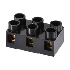 Terminal Block 500V 20A Dual Row 3 Positions Screw Electric Barrier Strip 5Pcs