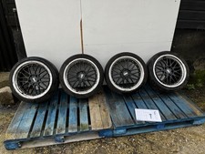 Bmw E46 Alloy Wheel Set Bbs Style 225/40/18 Staggered 5x120 4mm Black Chrome