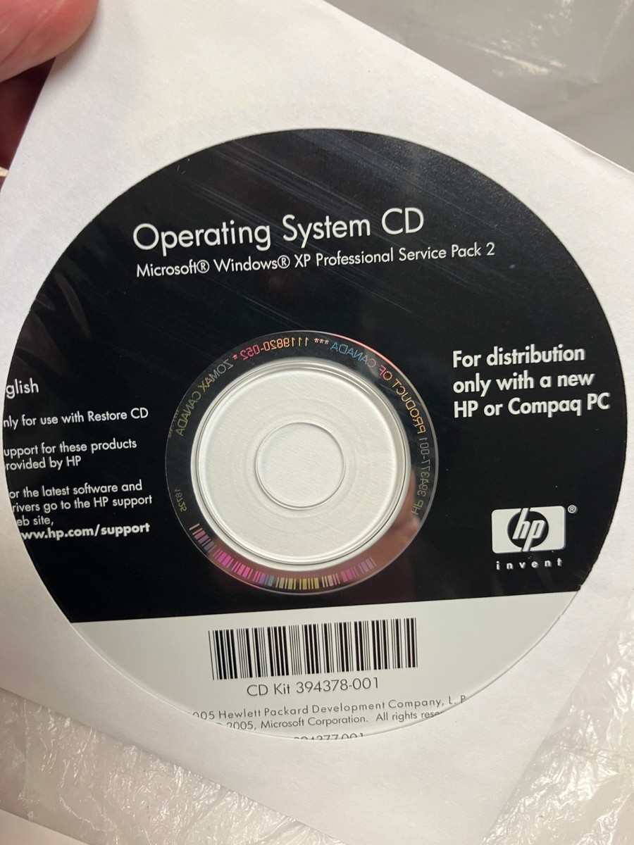 HP Reinstallation CD Microsoft Windows XP Professional Service