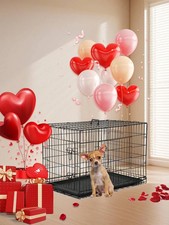 Large Dog 24"/30"/36"/42"/4 Crate Cage Kennel Metal Wire Double-Door Folding Pet