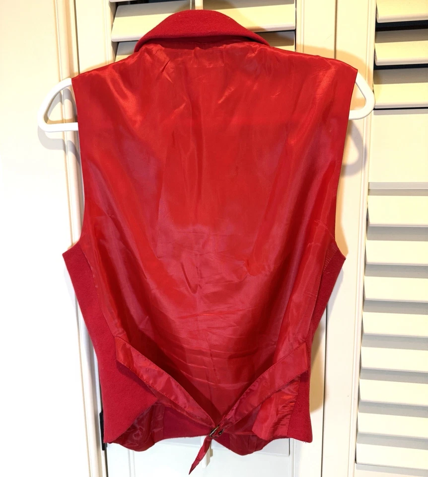 Chaleco Rojo De Colección The Limited Collection Mujer Lana Cachemira Nylon Mezcla Talla M Foto 4 de 4
