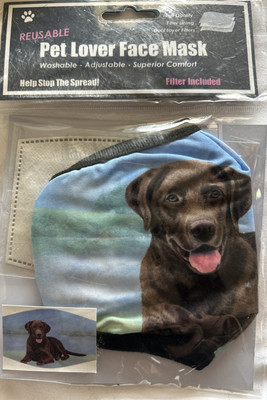 Chocolate Brown Labrador Retriever Pet Dog Lover Cloth Adult Face Mask New