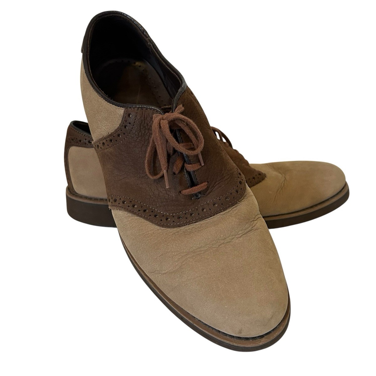 Dexter Pebble Grain Saddle Shoes Mens 12 Leather Dress Shoes Made In USA  Preppy | eBay
