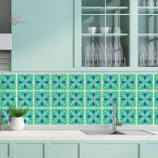 32 pcs stickers for bathroom and kitchen tiles 10 x 10 cm sticker decoration A