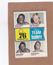 1974-75 TOPPS BASKETBALL 76ERS LEADERS #94 TOM VAN ARSDALE EX+ *A43109