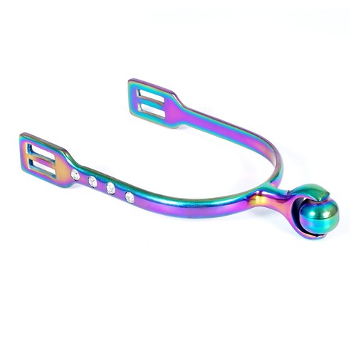 Gallop Shop STEEL ROLLER BALL Jewel / Horse Riding Spurs / Spur with Free Straps - Picture 33 of 39