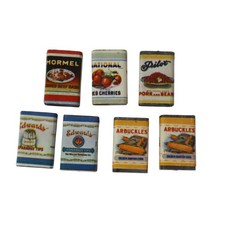 Vintage Dollhouse Miniature Canned Food Kitchen Vegetables Decor Hormel 1940s