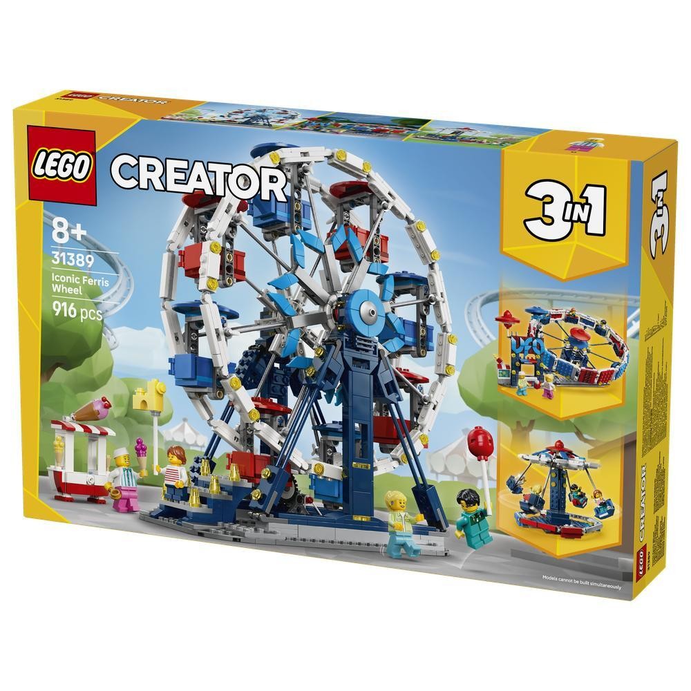 LEGO Creator 3 in 1 Ferris Wheel Fairground Set 31389 Funfair 916pcs