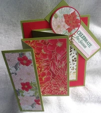 Stampin' Up! Card Kit TRADITIONS OF CHRISTMAS Poinsettia Gold CELEBRATE SEASON