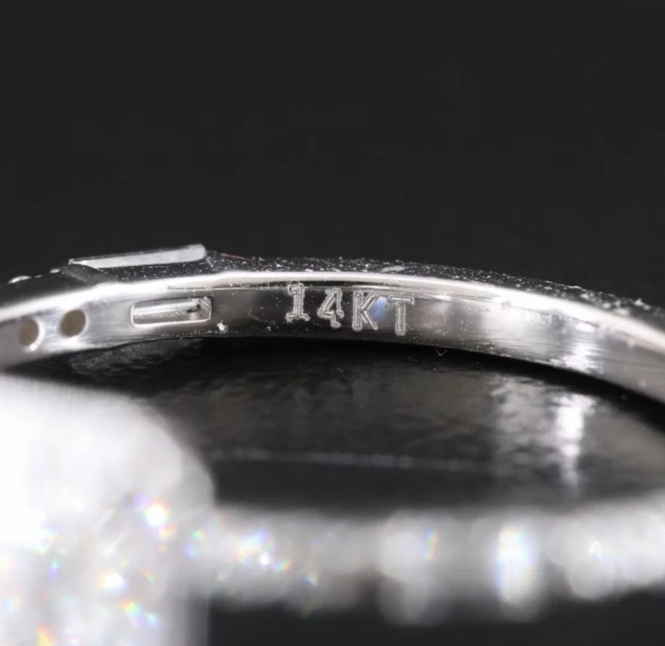 CERTIFIED 3.7 Ct Asscher Lab Created Diamond Engagement Ring 14k White Gold - Image 3 of 4