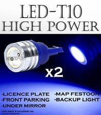 4 pcs T10 Blue High Power LED Direct Plugin For Under Mirror Light Bulbs T757