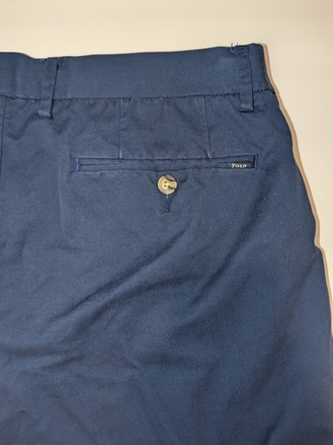 Polo Ralph Lauren Chino Shorts Mens 34 Strech Classic Fit 9" Inseam Navy Blue - Picture 16 of 17