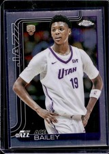 2025-26 Topps Chrome ACE BAILEY #255 Rookie Utah Jazz RC
