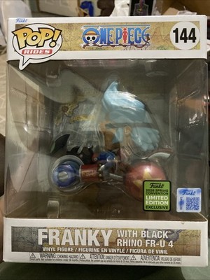 FUNKO POP RIDES ONE PIECE  FRANKY WITH BLACK RHINO FR-U 4 ECCC SHARED RARE