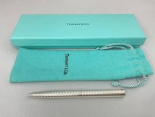 Auth TIFFANY & Co. Ballpoint Pen Sterling Silver 925 Pocket Pen Box