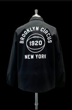 THE BROOKLYN CIRCUS Nylon Coach Jacket Mens Black Large Lightweight
