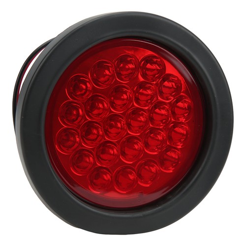 Ι 2Pcs 4in Round Trailer Tail Lights High Brightness Red 24LED Brake Lamp - Picture 9 of 12