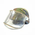 Genuine Serbian Military Demining Helmet with Visor and Woodland Camo Cover