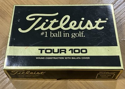NEW Vintage Old Stock Titleist Tour 100  Balata Golf Balls - #1,1,2,2 Sleeves